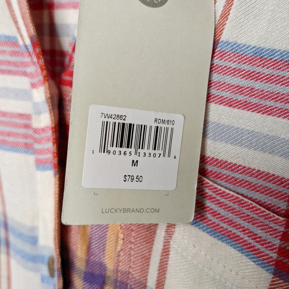 [SOLD] LUCKY BRAND Lightweight Plaid Shirt NWT - Picture 10 of 11
